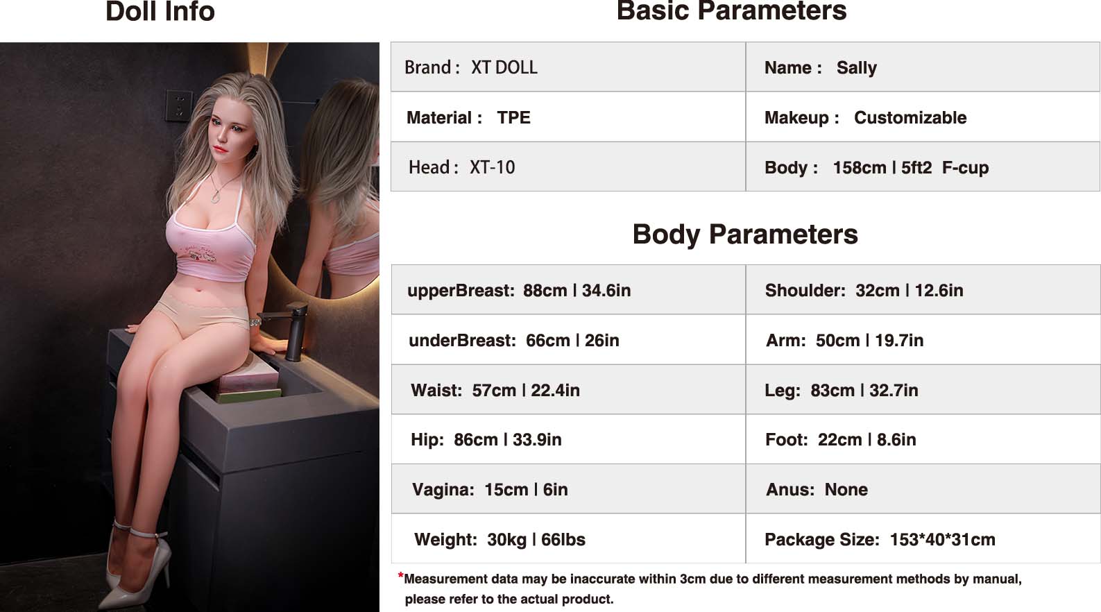XT-10 Body parameters